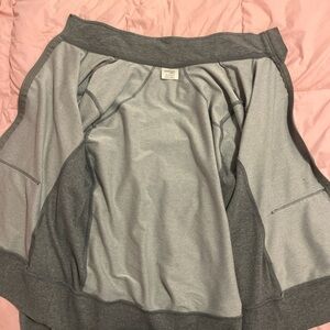 Gray Open Front Cardigan